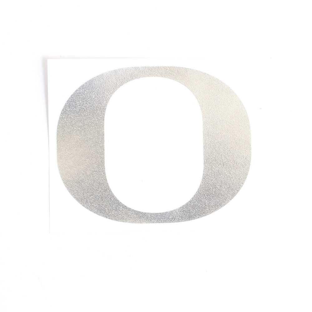 Classic Oregon O, Vinyl Transfer, Decal, 4", Silver